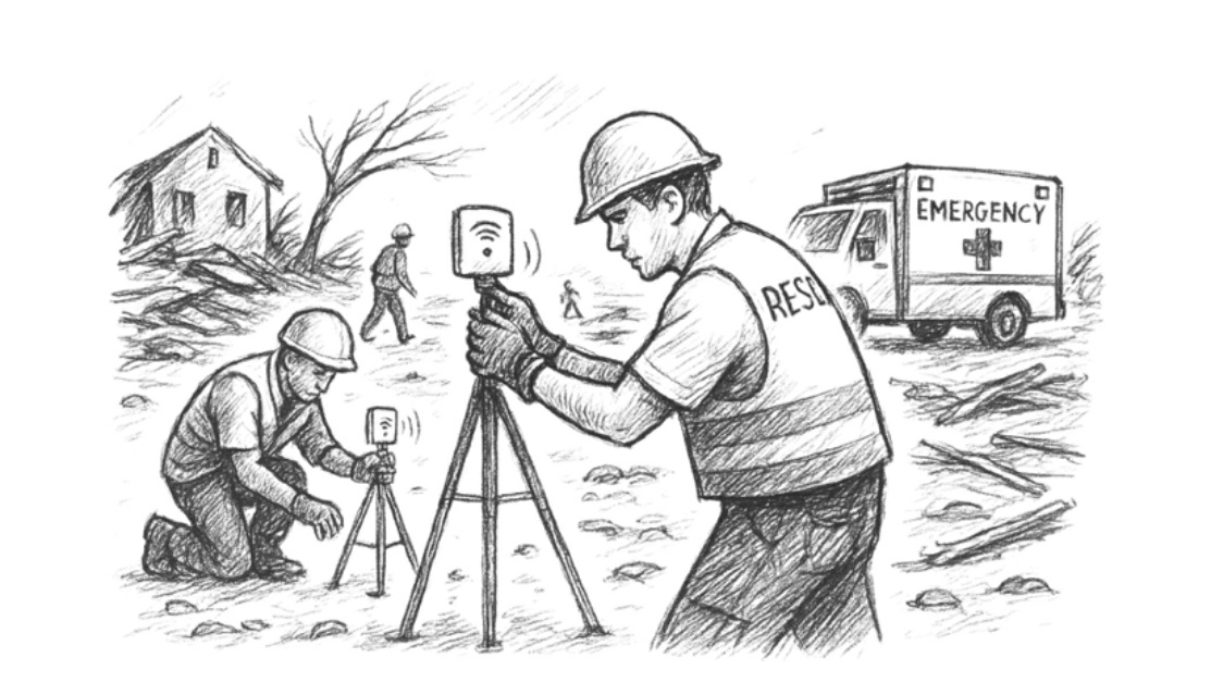 Portable mesh nodes used in disaster response